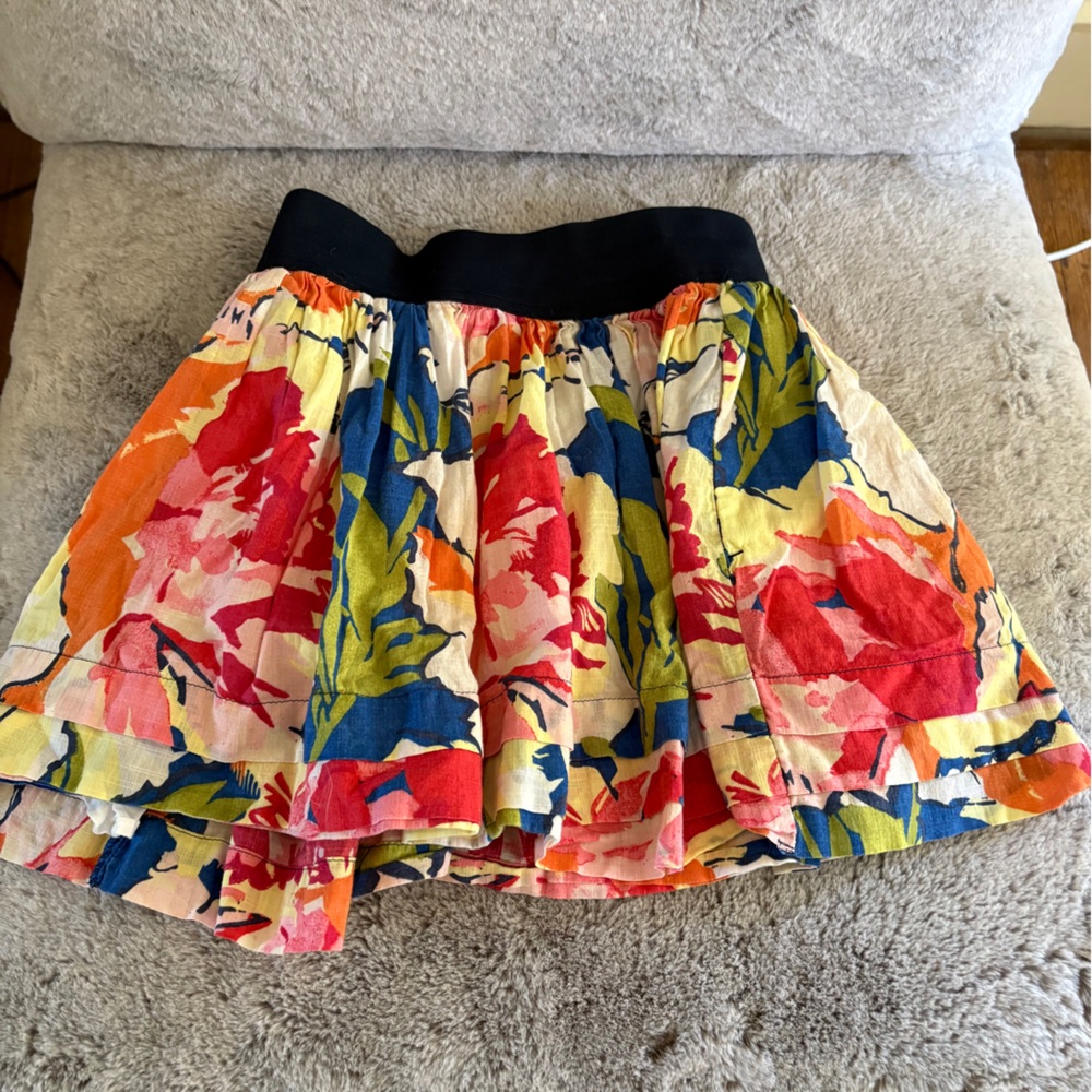 Abercrombie & Fitch Floral Skater Skirt - Red, Blue, Green
